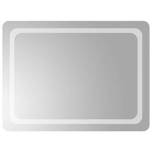 vidaXL LED Badrumsspegel med spegel Transparent 80 x 60 cm h&auml;rdat glas