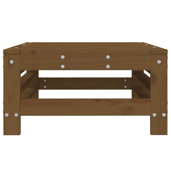 vidaXL Fotpall för trädgården honungsbrun massiv furu