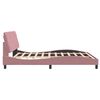 vidaXL Bed Frame with LED without Mattress Pink 180x200 cm Velvet