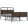 vidaXL S&auml;ngram utan madrass brun ek 135x190 cm konstruerad tr&auml;