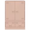vidaXL Högskåp rosa 67x39x95 cm stål