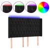 vidaXL S&auml;nggavel LED svart 147x16x118/128 cm sammet