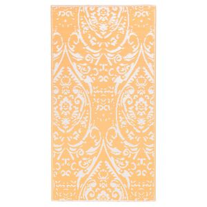 vidaXL Utomhusmatta ARAKIL orange och vit 120x180 cm PP