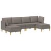 vidaXL M&ouml;belset f&ouml;r vardagsrummet med kudde 6 pcs Taupe Tyg