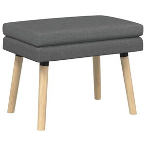 vidaXL Dubbel-lager b&auml;nk M&ouml;rkgr&aring; 60 x 40 x 46 cm Tyg