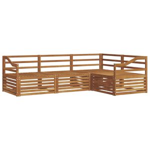 vidaXL Utomhussoffset 4 pcs Naturf&auml;rg Massivt Akaciatr&auml;