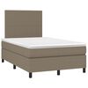 vidaXL Rams&auml;ng med madrass taupe 120x190 cm tyg