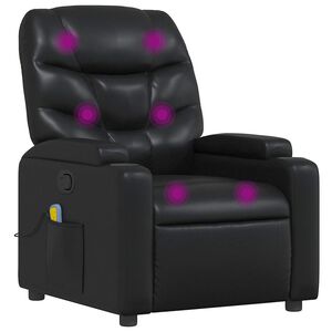vidaXL Massagef&aring;t&ouml;lj svart konstl&auml;der