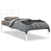 vidaXL S&auml;ngram med huvudgavel metall vit 80x200 cm