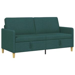 vidaXL Soffa med f&ouml;rvaring M&ouml;rkgr&ouml;n 172 x 78 x 87 cm Polyester