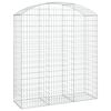 vidaXL Gabion b&aring;gformad 150x50x160/180 cm galvaniserat j&auml;rn