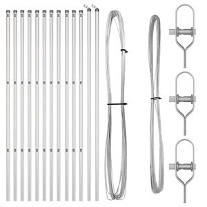 vidaXL St&auml;ngselstolpe 13 pcs Silver St&aring;l