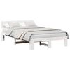 vidaXL S&auml;ngram med huvudgavel Vit 140 x 190 cm Massiv furu