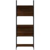 vidaXL Bokhylla brun ek 155,5x24x166,5 cm konstruerat trä
