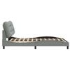 vidaXL Bed Frame without Mattress "Hvar" Light Grey 120x200 cm Fabric
