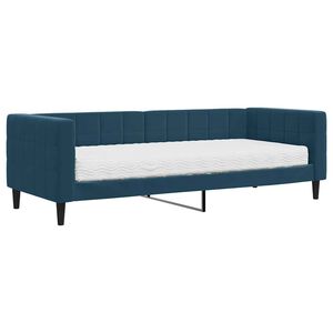 vidaXL Dagb&auml;dd med madrass bl&aring; 80x200 cm sammet