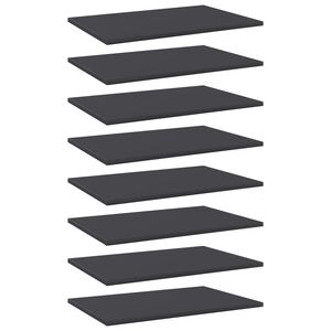vidaXL Hyllplan 8 st gr&aring; 60x40x1,5 cm konstruerat tr&auml;