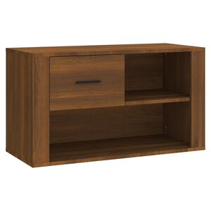 vidaXL Skosk&aring;p brun ek 80x35x45 cm konstruerat tr&auml;