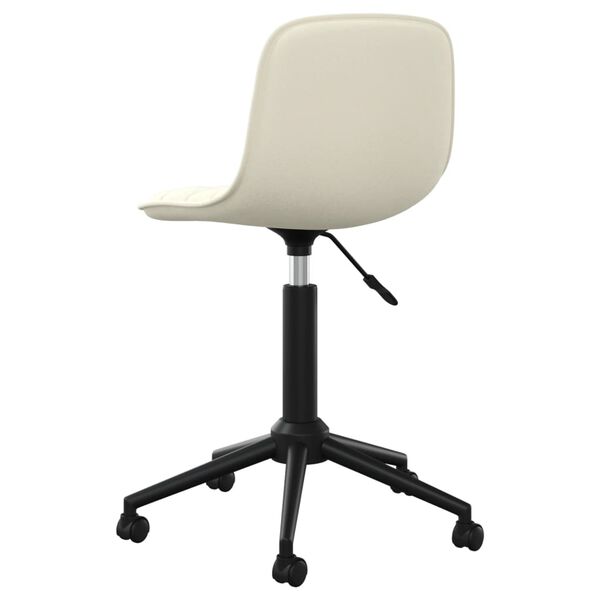 vidaXL Snurrbar kontorsstol gr&auml;ddvit sammet