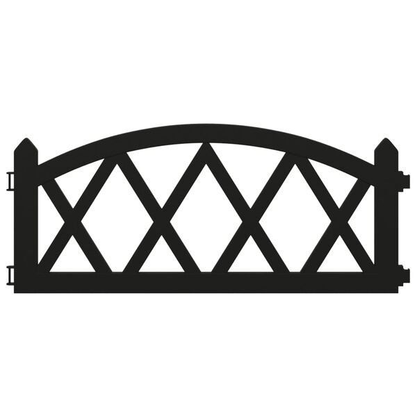 vidaXL Rabattkanter 17 st svart 10 mm PP