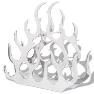 vidaXL Vinst&auml;ll f&ouml;r 11 flaskor aluminium silver