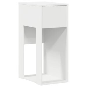 vidaXL Datorstativ med l&aring;da vit 30x44x74 cm