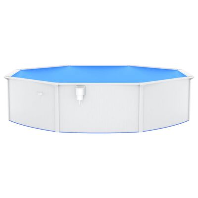 vidaXL Pool med stålväggar 550x120 cm vit