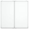 vidaXL Magnetisk whiteboard hopfällbar 100x100x1,7 cm aluminium