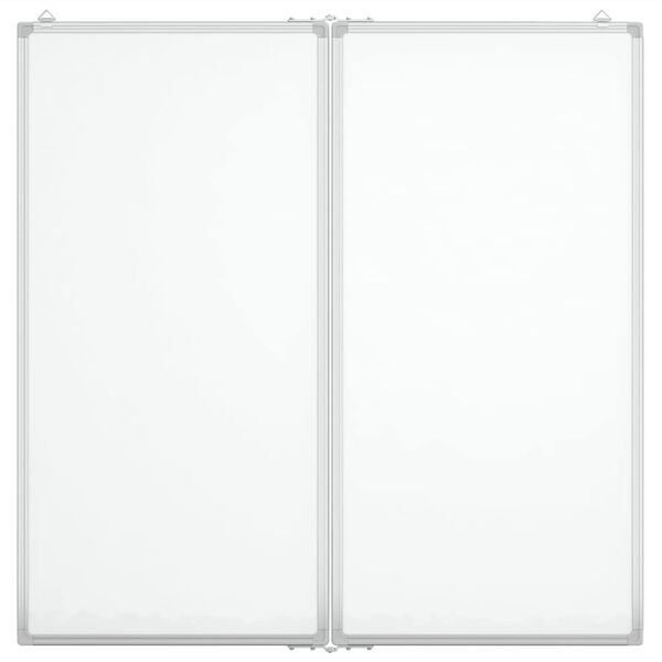 vidaXL Magnetisk whiteboard hopfällbar 100x100x1,7 cm aluminium