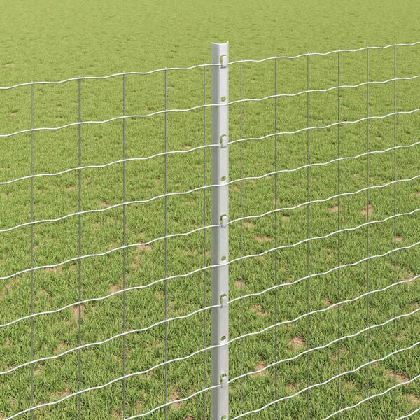 vidaXL St&auml;ngselstolpe 11 pcs Silver 140 cm St&aring;l