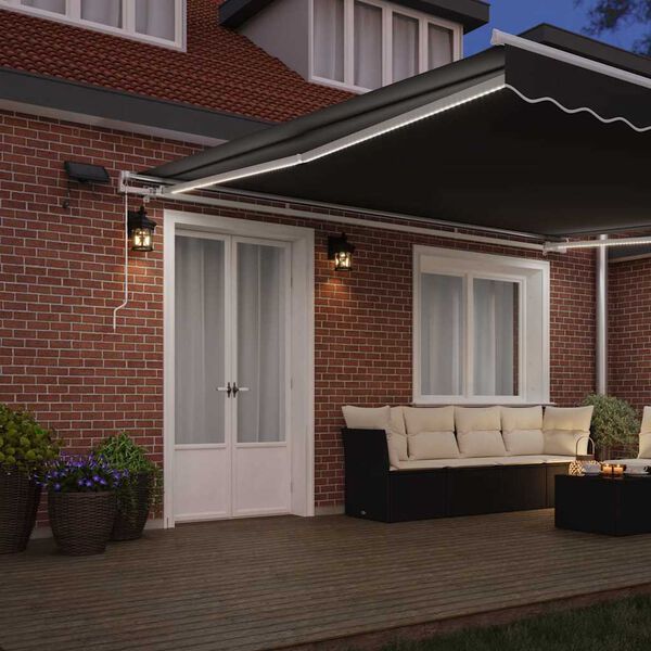 vidaXL Markis med Vit 4,5 × 3,5 m Metall