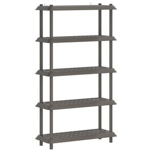vidaXL Hyllsystem 5 niv&aring;er 100 x 40 x 177 cm PP Ljusgr&aring;