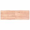 vidaXL Bordsskiva ljusbrun 180x60x(2-4) cm massivt tr&auml; levande kant