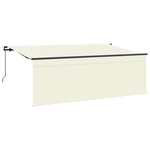 vidaXL Utf&auml;llbar markis Kr&auml;m 350 x 200 cm Polyester och aluminium