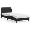 vidaXL Bed with Mattress "Dover" Black 80x200 cm Faux Leather