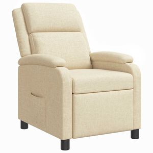 vidaXL Recliner Gr&auml;ddvit Tyg
