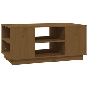 vidaXL Soffbord honungsbrun 90x49x40,5 cm massiv furu