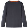T-shirt med långa ärmar för barn antracit 104