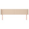 vidaXL Sänggavel med kanter cappuccino 203x16x78/88 cm konstläder