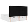 vidaXL Ottoman sängram med madrasser vit 160x200 cm konstläder