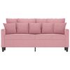 vidaXL Soffa 2-sits rosa 140 cm sammet