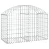 vidaXL Gabion bågformad 100x50x60/80 cm galvaniserat järn