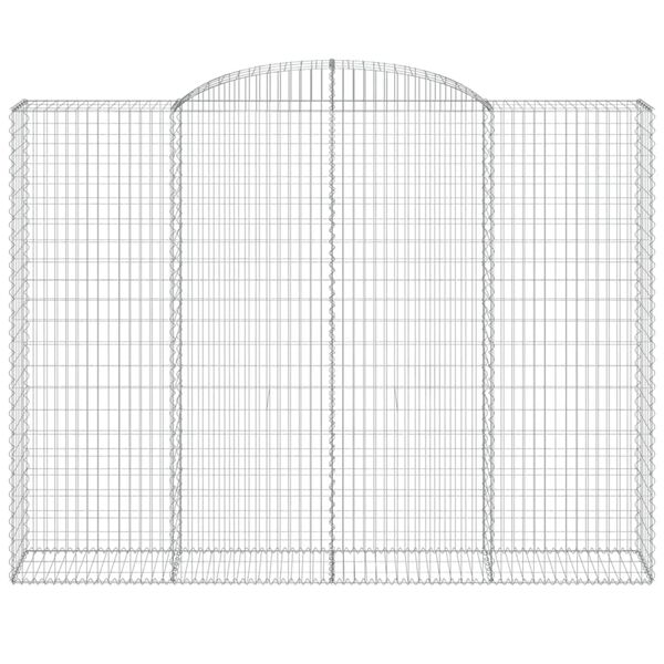 vidaXL Gabioner bågformade 3 st 300x50x220/240 cm galvaniserat järn