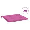 vidaXL Stolsdynor 6 st rosa 50x50x4 cm tyg
