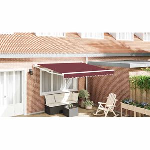 vidaXL Markis automatiskt inf&auml;llbar vinr&ouml;d 300x250 cm
