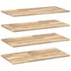 vidaXL Sv&auml;vande hyllor 4 st 80x40x2 cm obehandlat massivt akaciatr&auml;