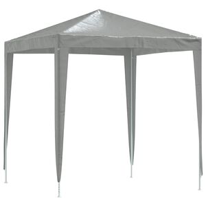 vidaXL Partyt&auml;lt 200 x 200 x 240 cm Ljusgr&aring; PE och st&aring;l