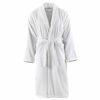 vidaXL Badrock i frott&eacute; 100% bomull unisex vit strl. S