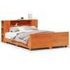 vidaXL S&auml;ngram utan madrass vaxbrun 140x190 cm massiv furu