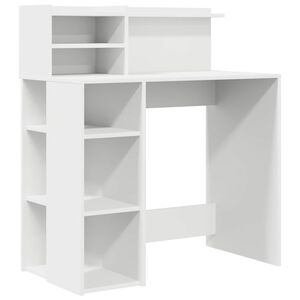 vidaXL Skrivbord Vit Konstruerat tr&auml; 90 x 48 x 101,5 cm